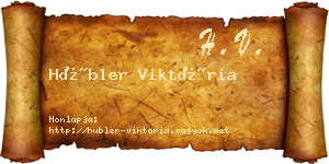 Hübler Viktória névjegykártya